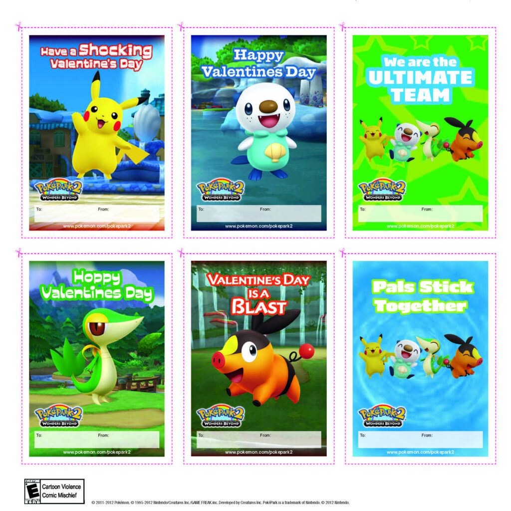 Free Printable Pokemon Valentine Cards