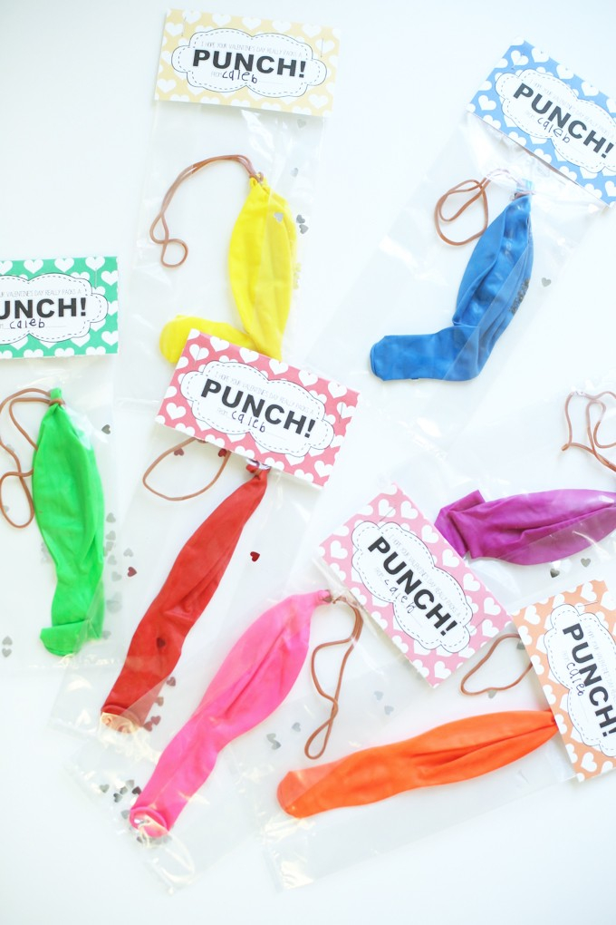 Punch Balloon Valentine Printable