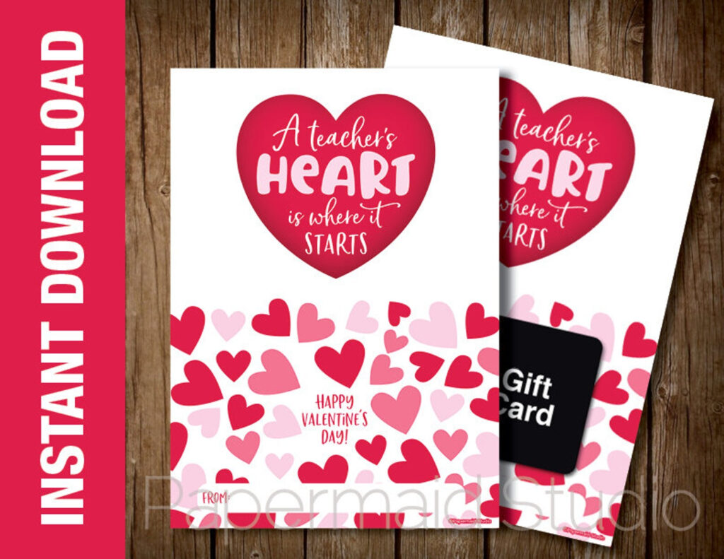Valentine Card For Teacher Printable