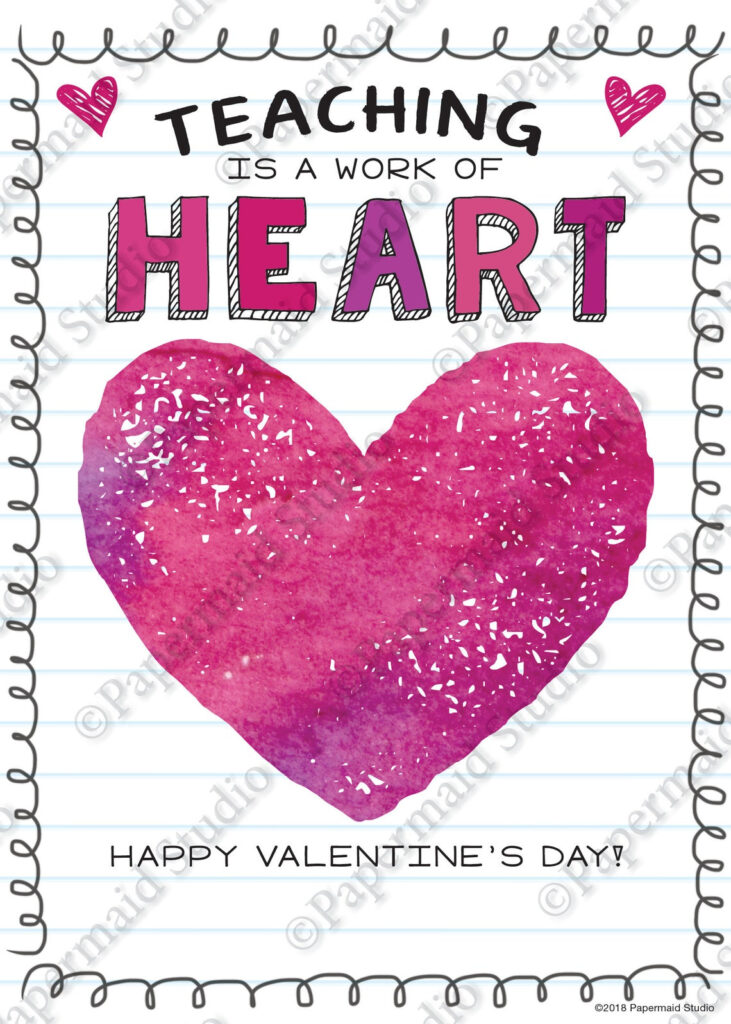 Printable Valentines Card For Teachers