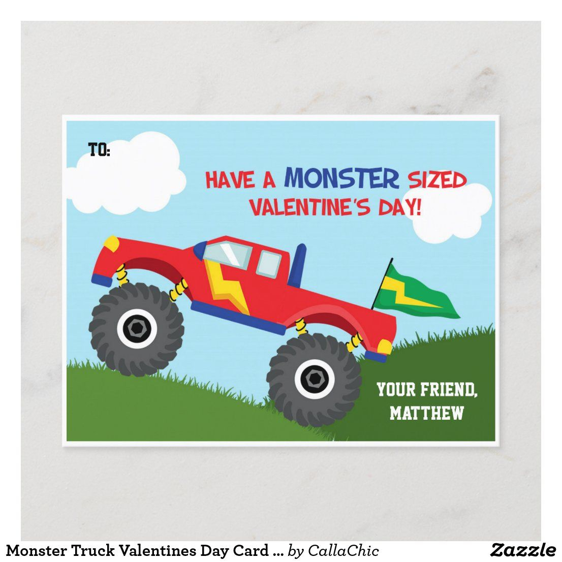 Free Printable Truck Valentines