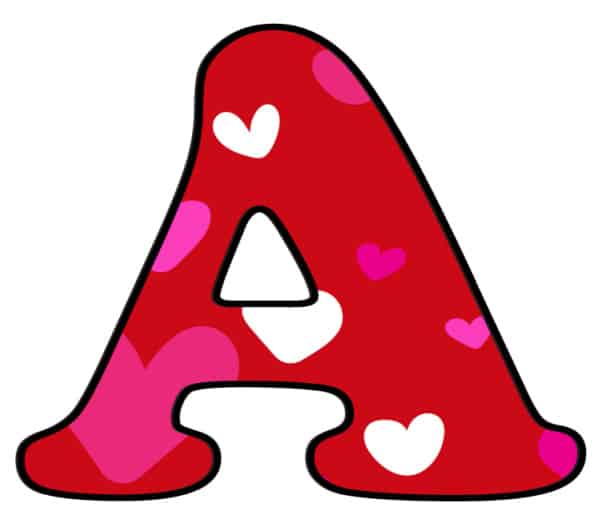 Colorful Printable Valentine Alphabet Letters