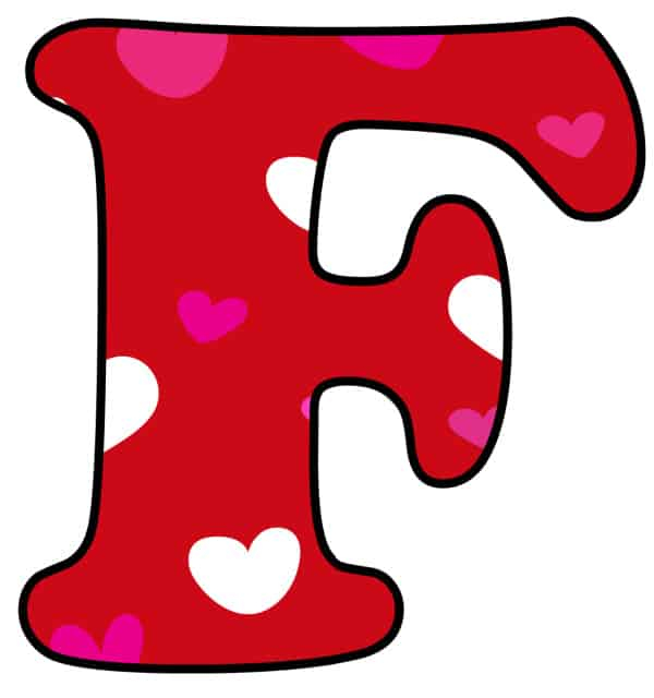 Colorful Printable Valentine Alphabet Letters