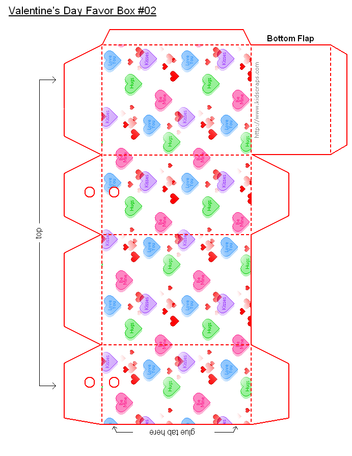 Free Printable Valentine Box Template