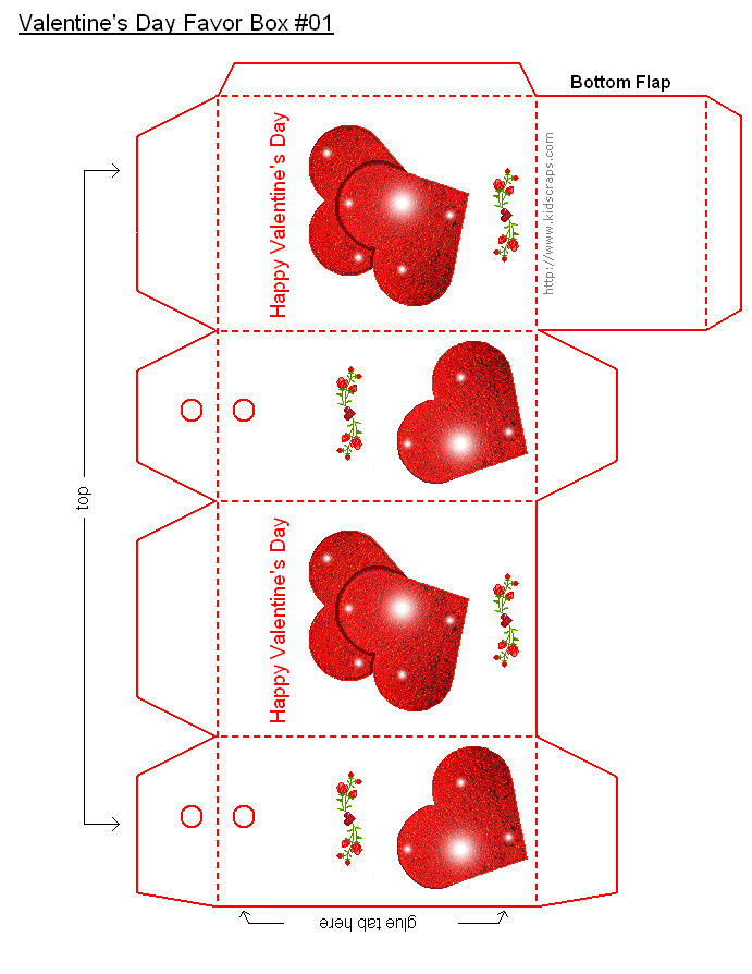 Free Printable Valentine Box Template