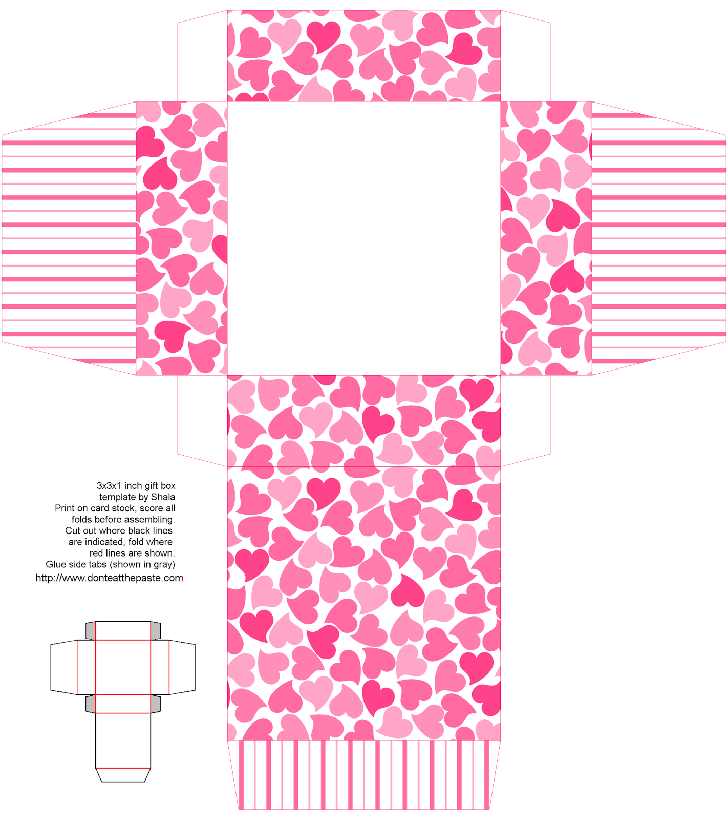Free Printable Valentine Box Template