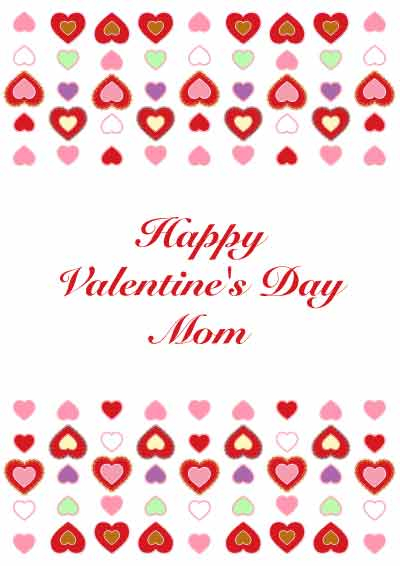 Valentine's Day Card For Mom Printable Free