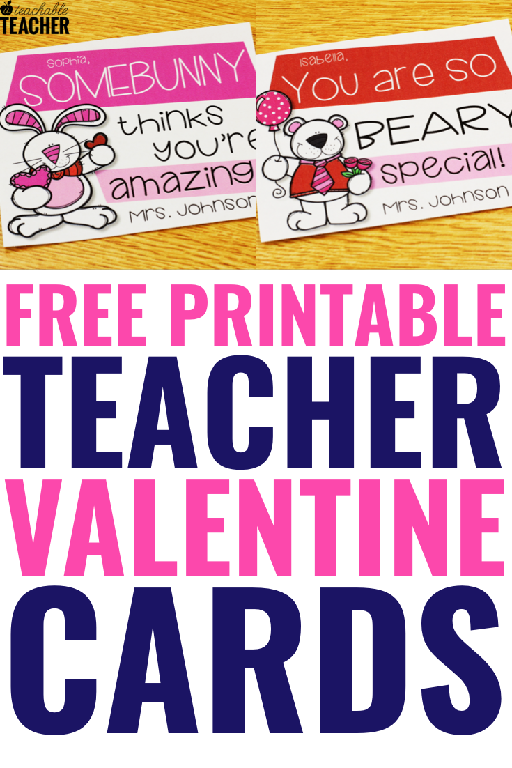 Free Printable Valentines Day Card For Teacher