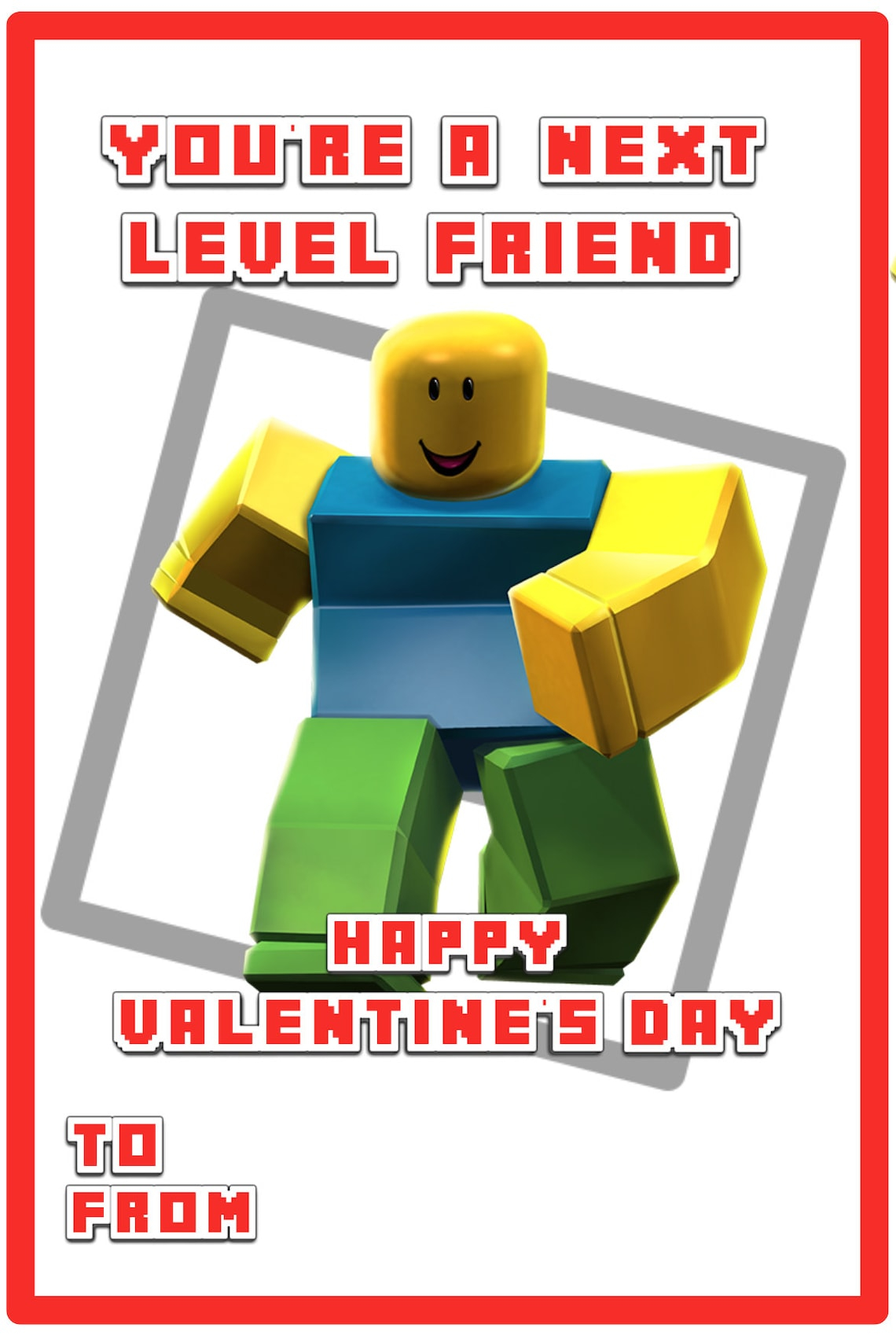 Free Printable Roblox Valentines Cards