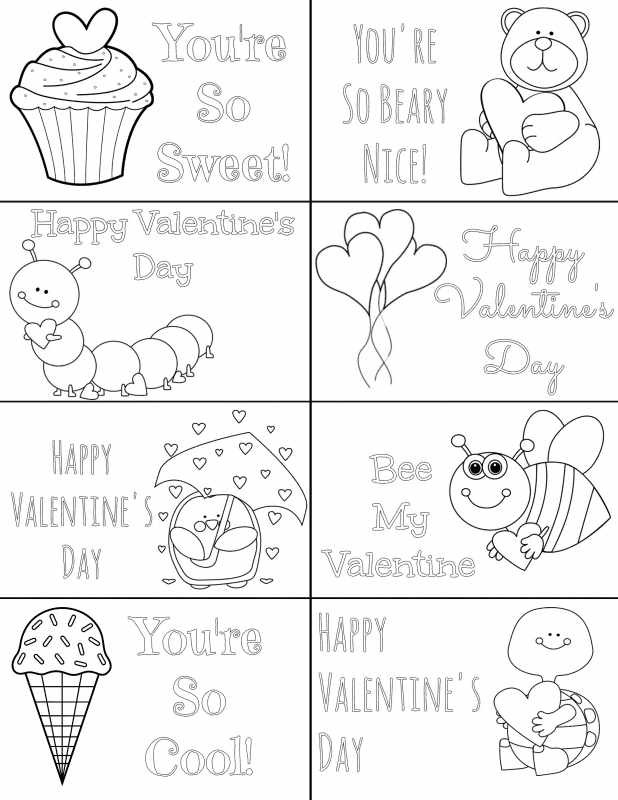Free Printable Valentines Black And White