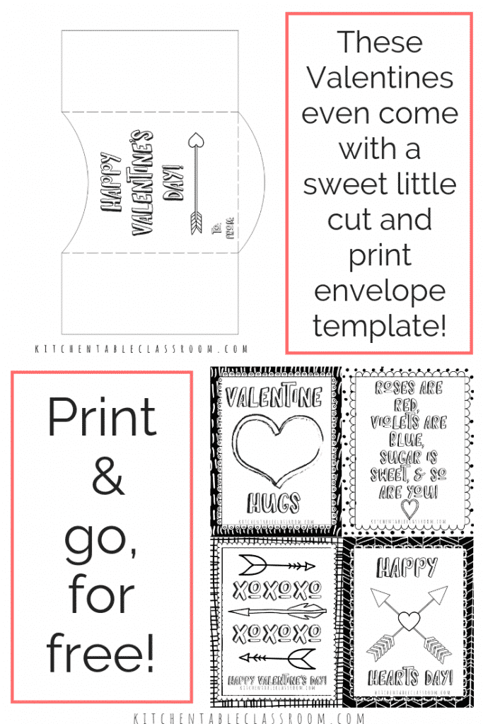 Black And White Valentine Card Printable