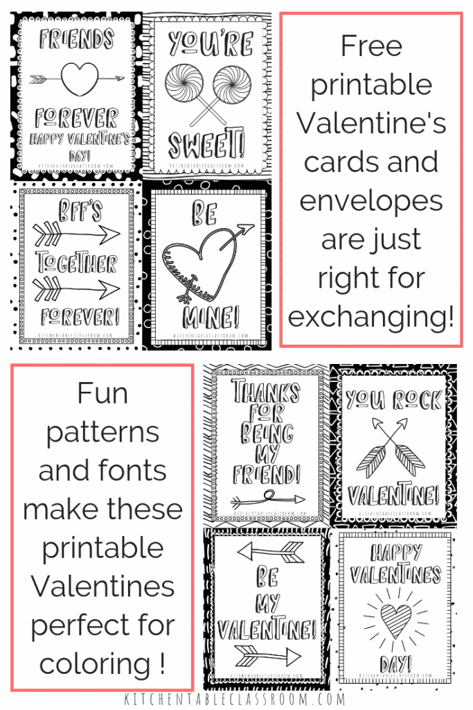 Black And White Valentines Day Printables