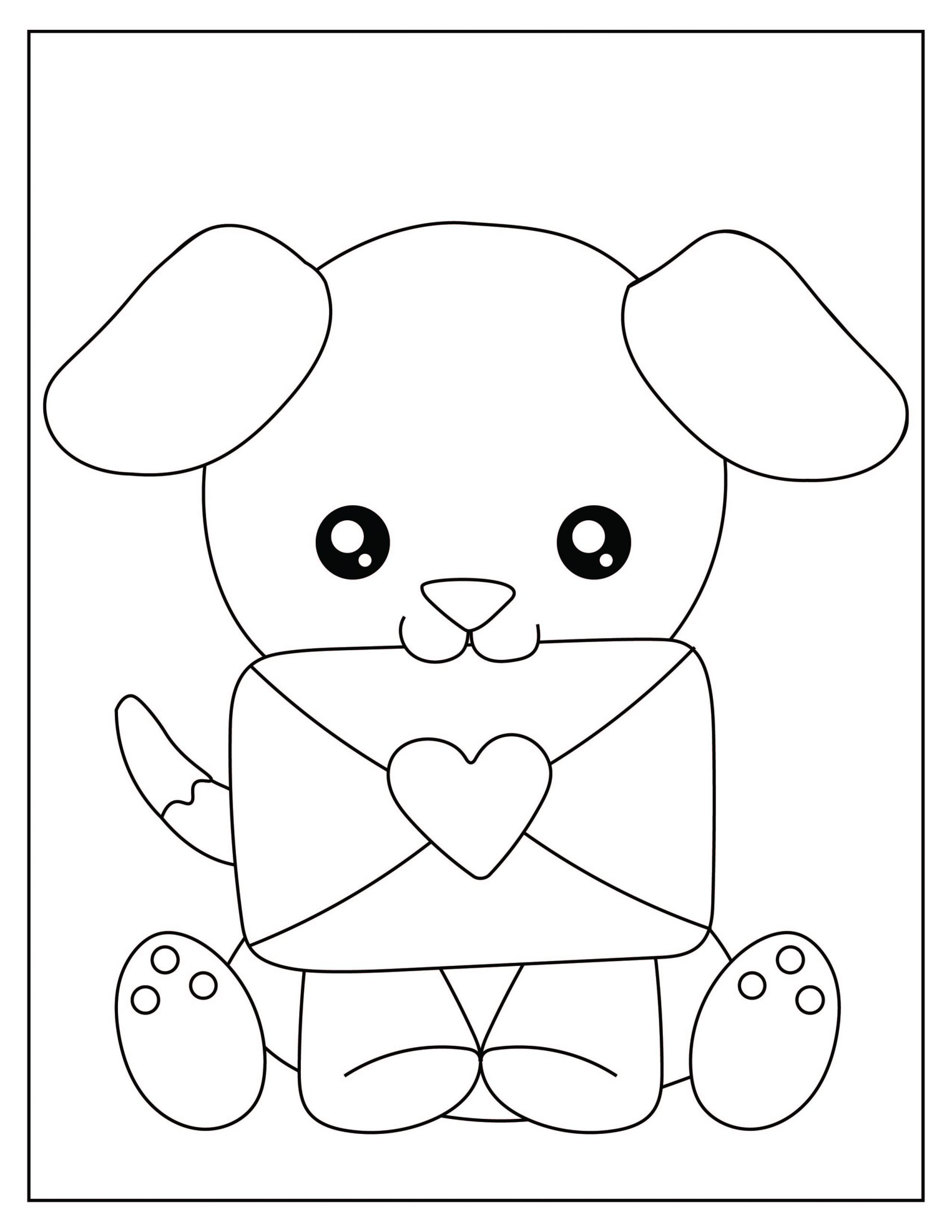 Valentines To Color Printable