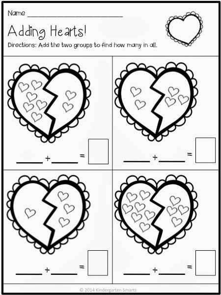 Free Printable Valentine Math Worksheets For Kindergarten
