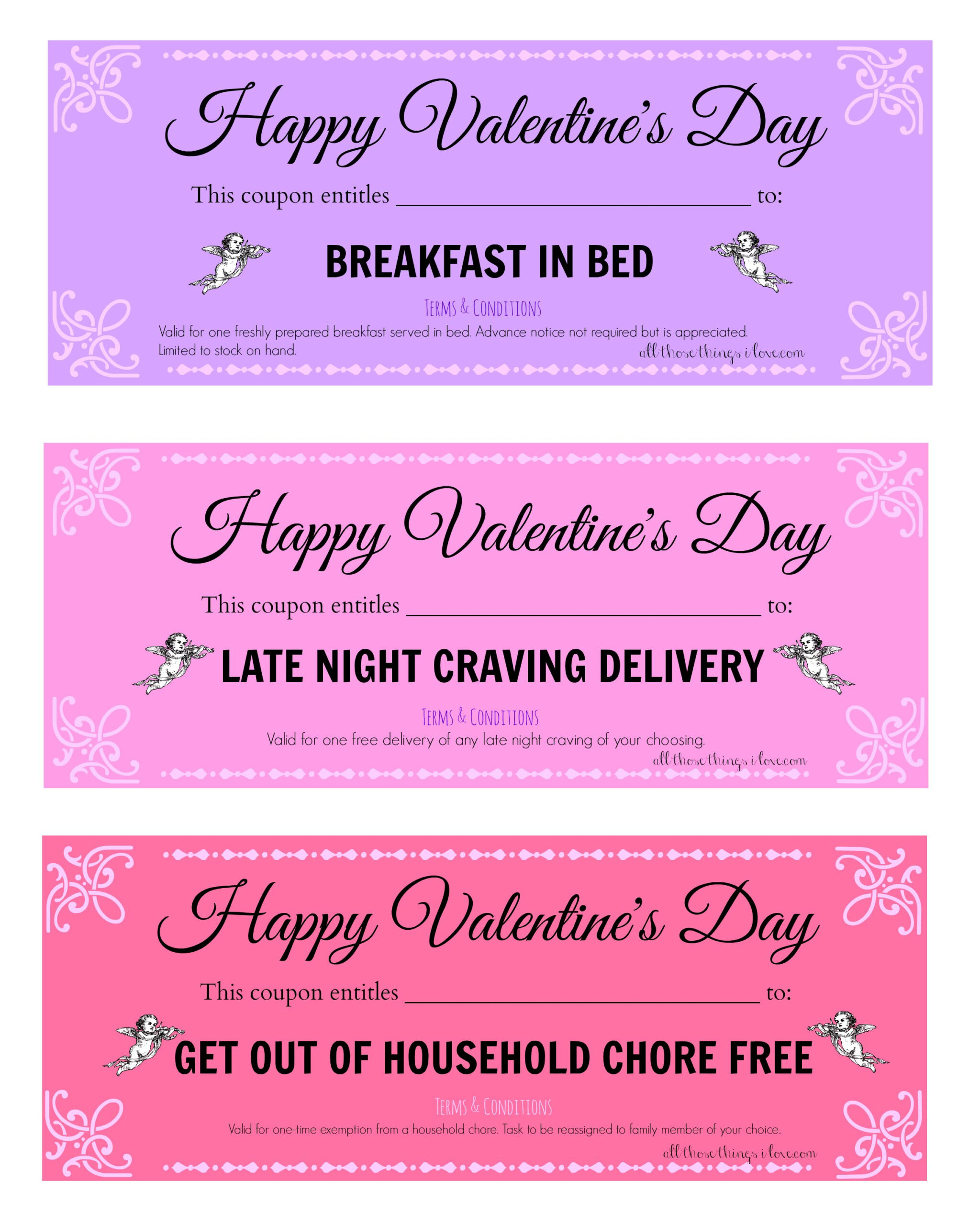 Free Printable Valentine's Day Coupons