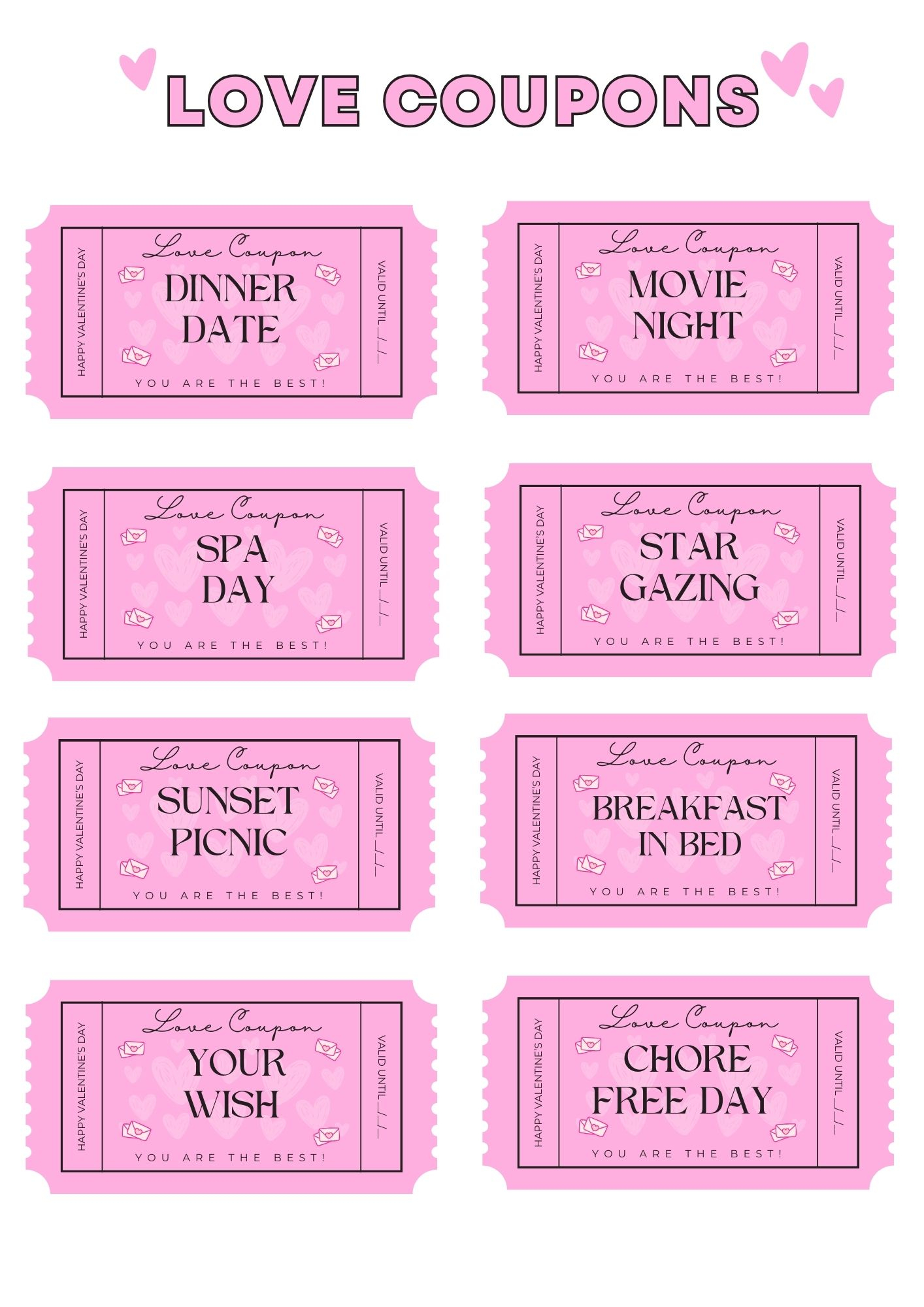 Printable Valentine's Day Coupons