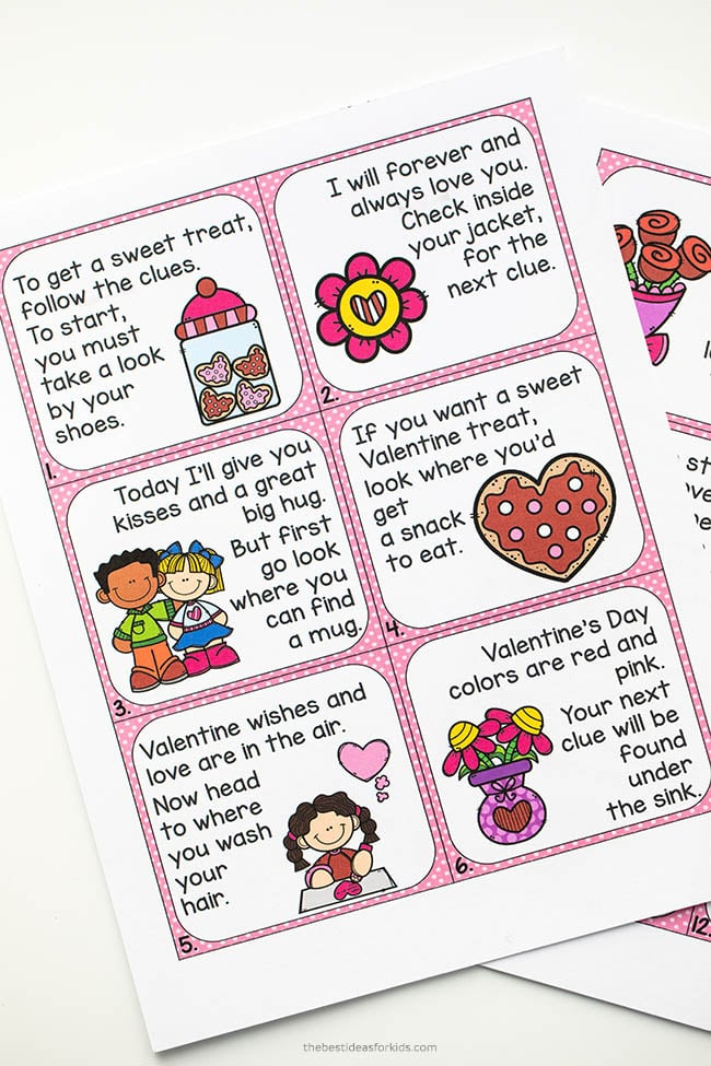 Free Printable Valentine's Scavenger Hunt
