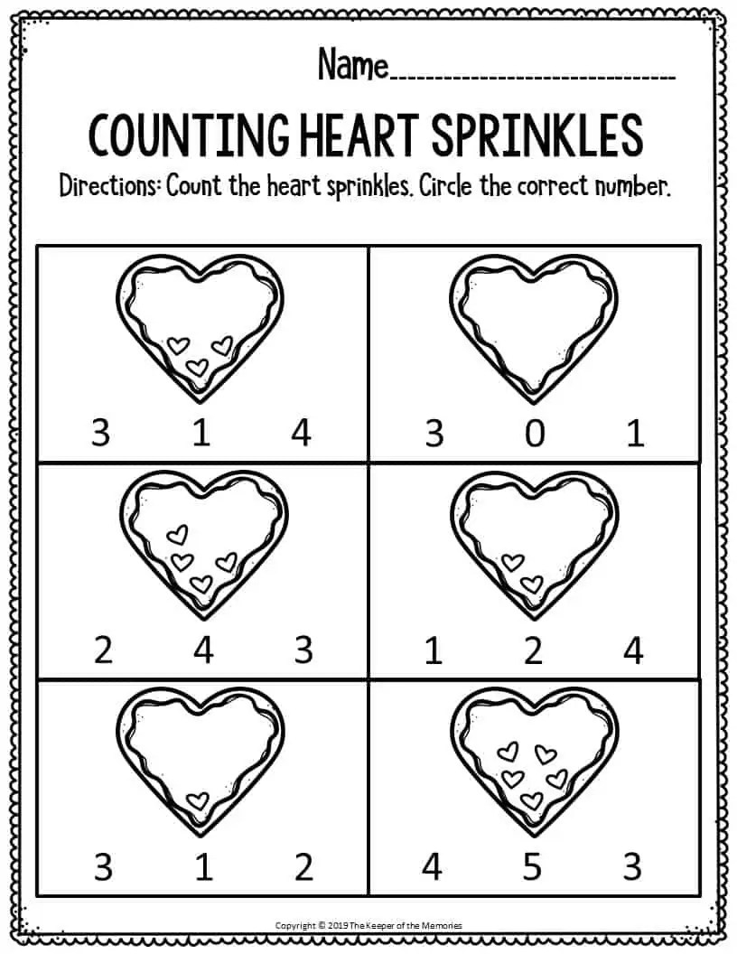 Printable Valentine Worksheets Preschool
