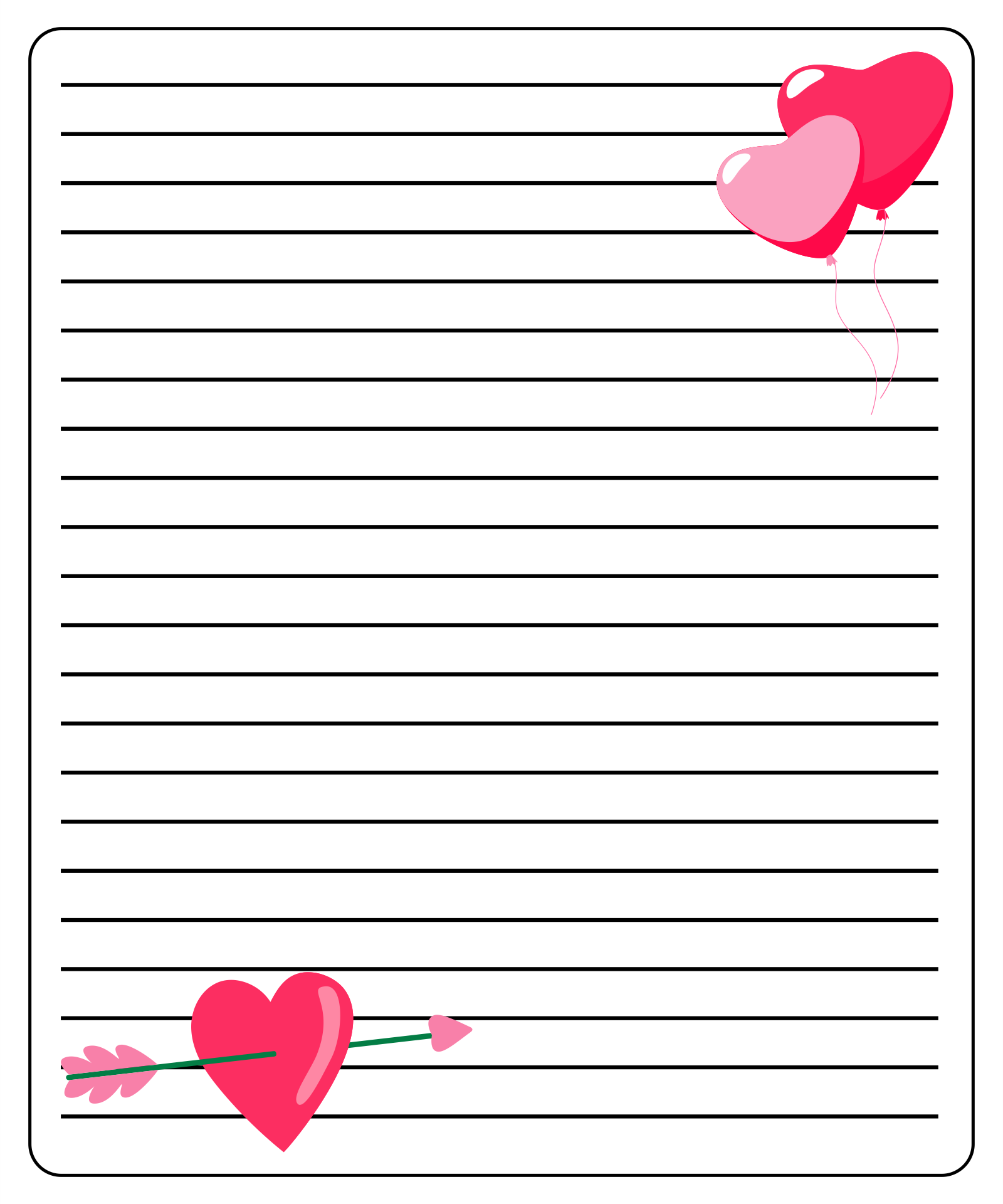 Valentine Stationery Free Printable