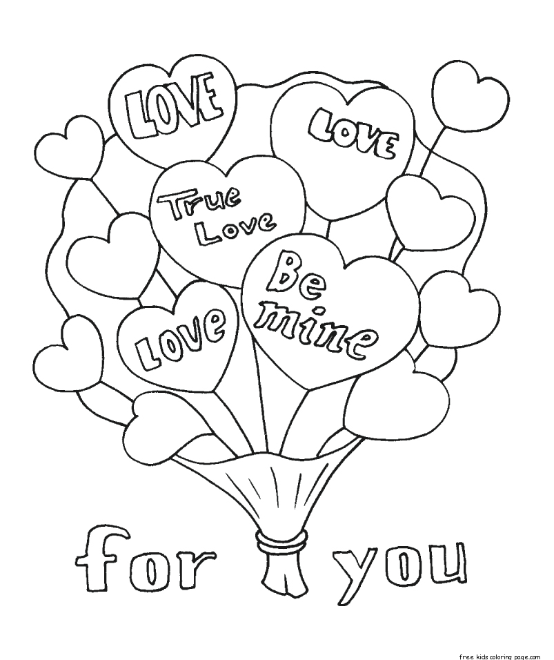 Valentines Printables Coloring Pages