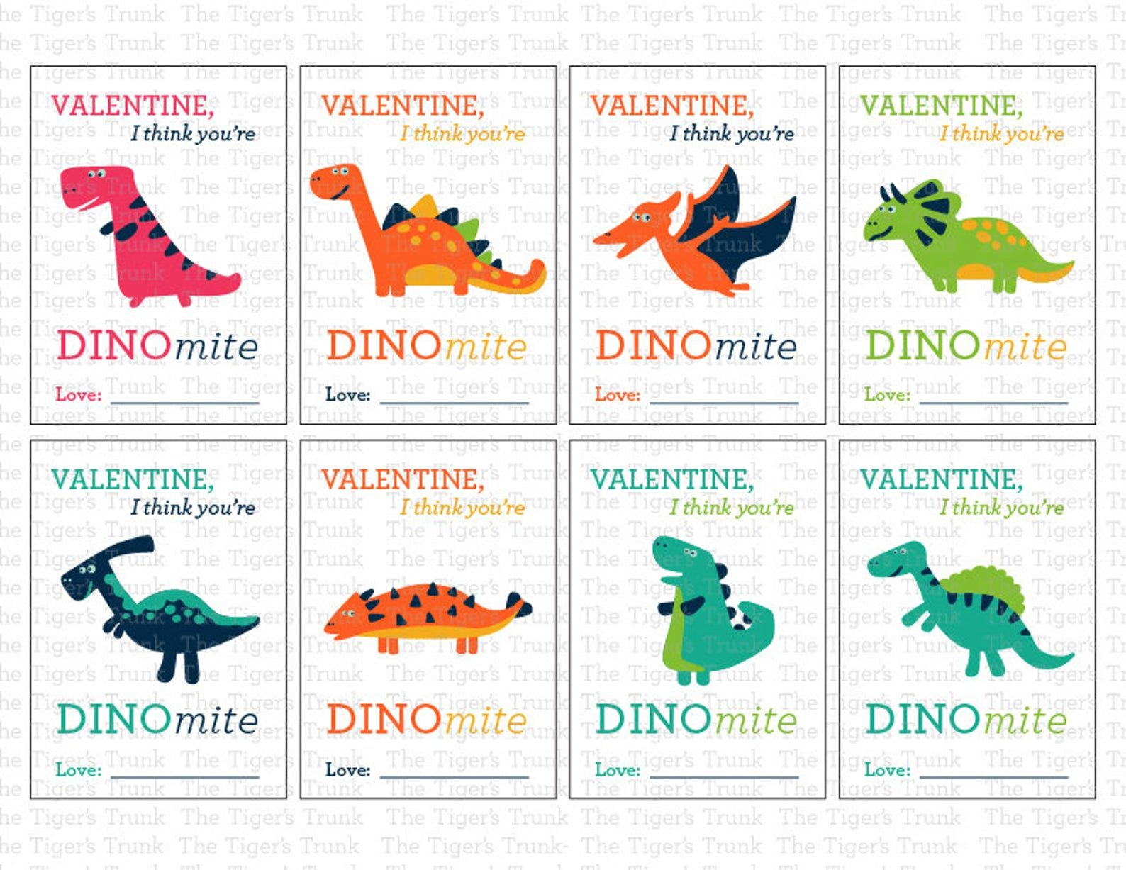 Free Printable Dino Valentines