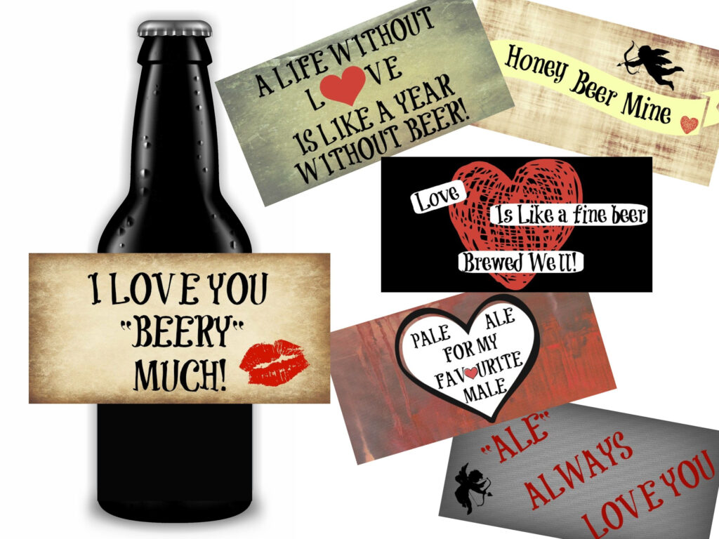 Beer Labels Printable Valentines