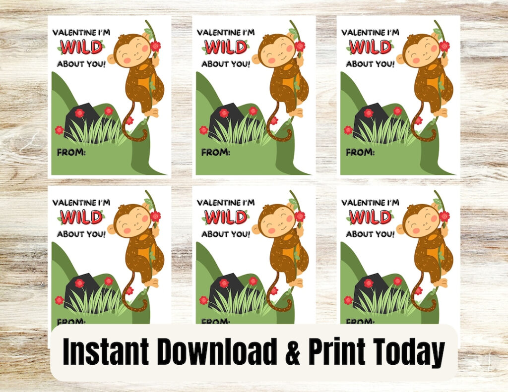 Animal Cracker Valentine Printable