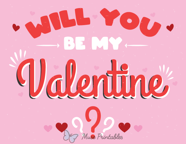 Printable Will You Be My Valentine