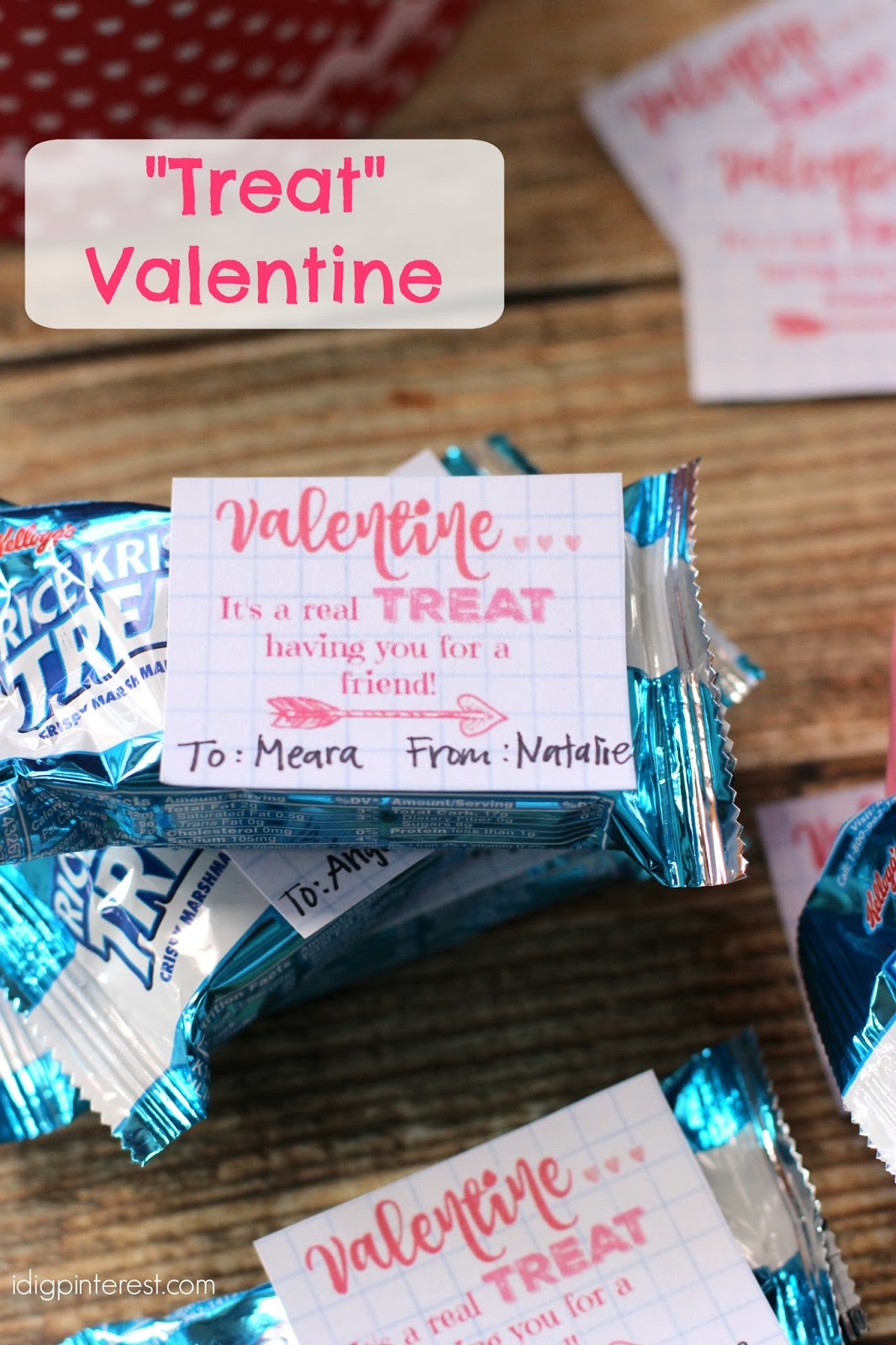 Rice Krispie Valentine Printable