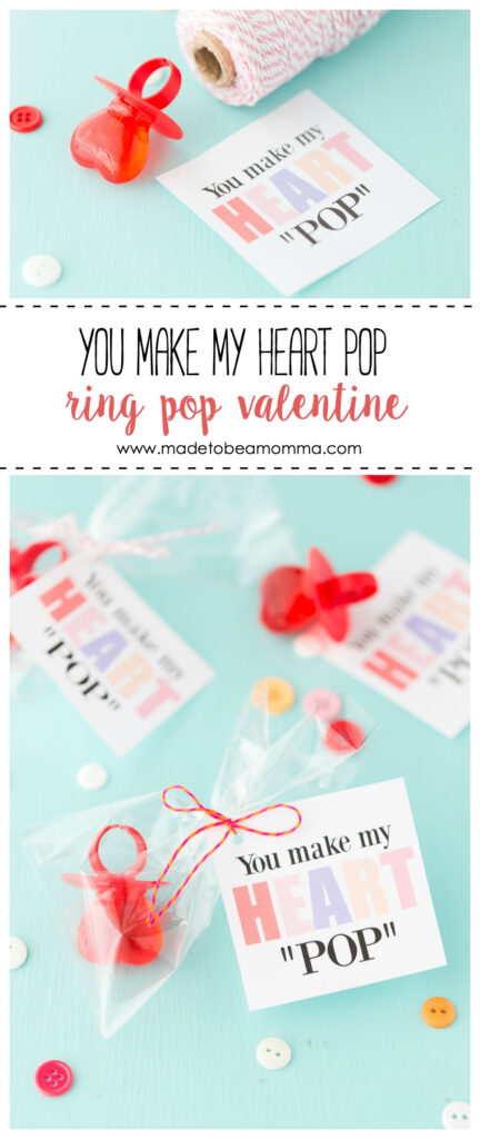 Ring Pop Valentine Printable Free