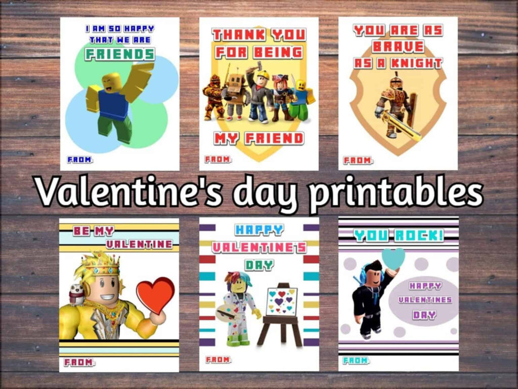 Roblox Valentines Cards Printable