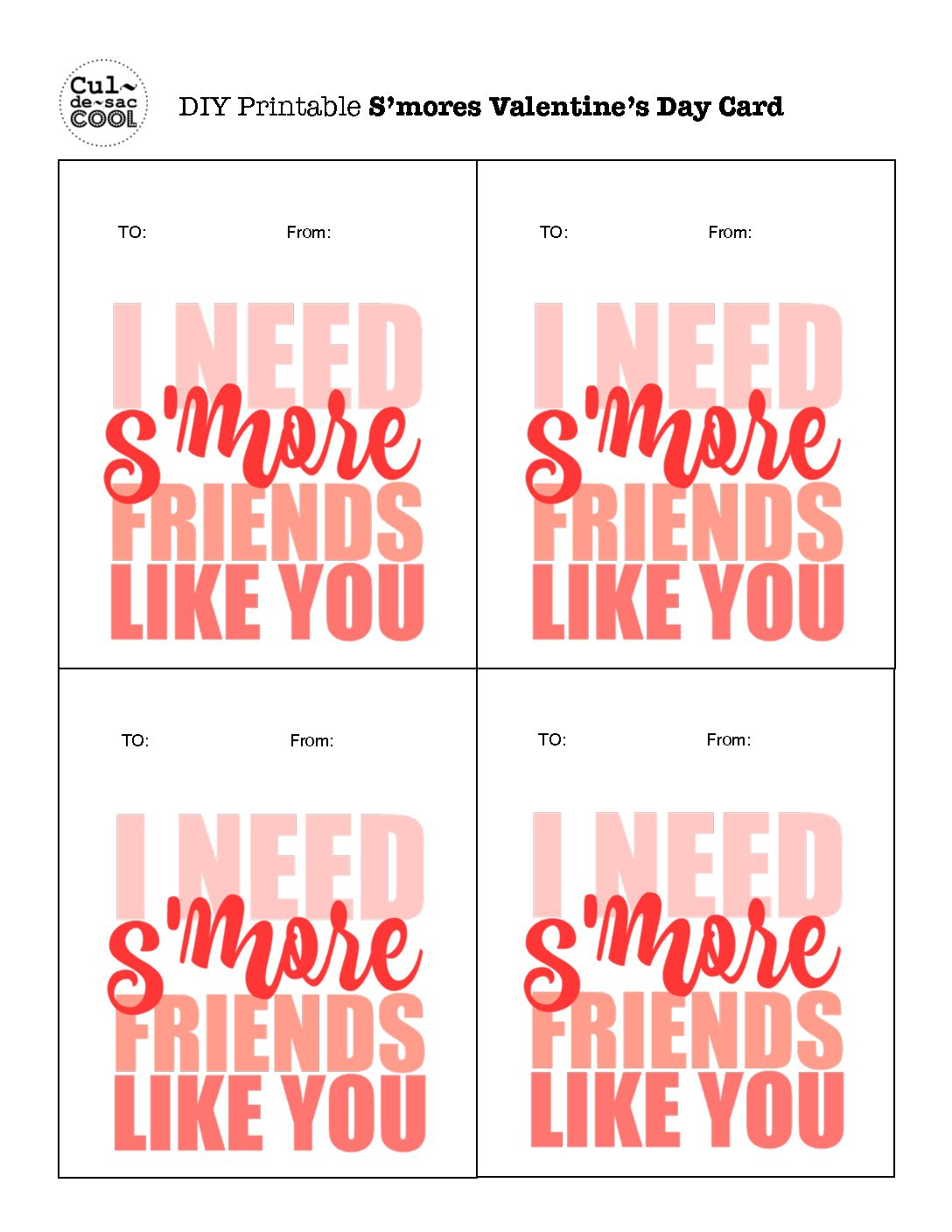 Valentine Cards For School Printable