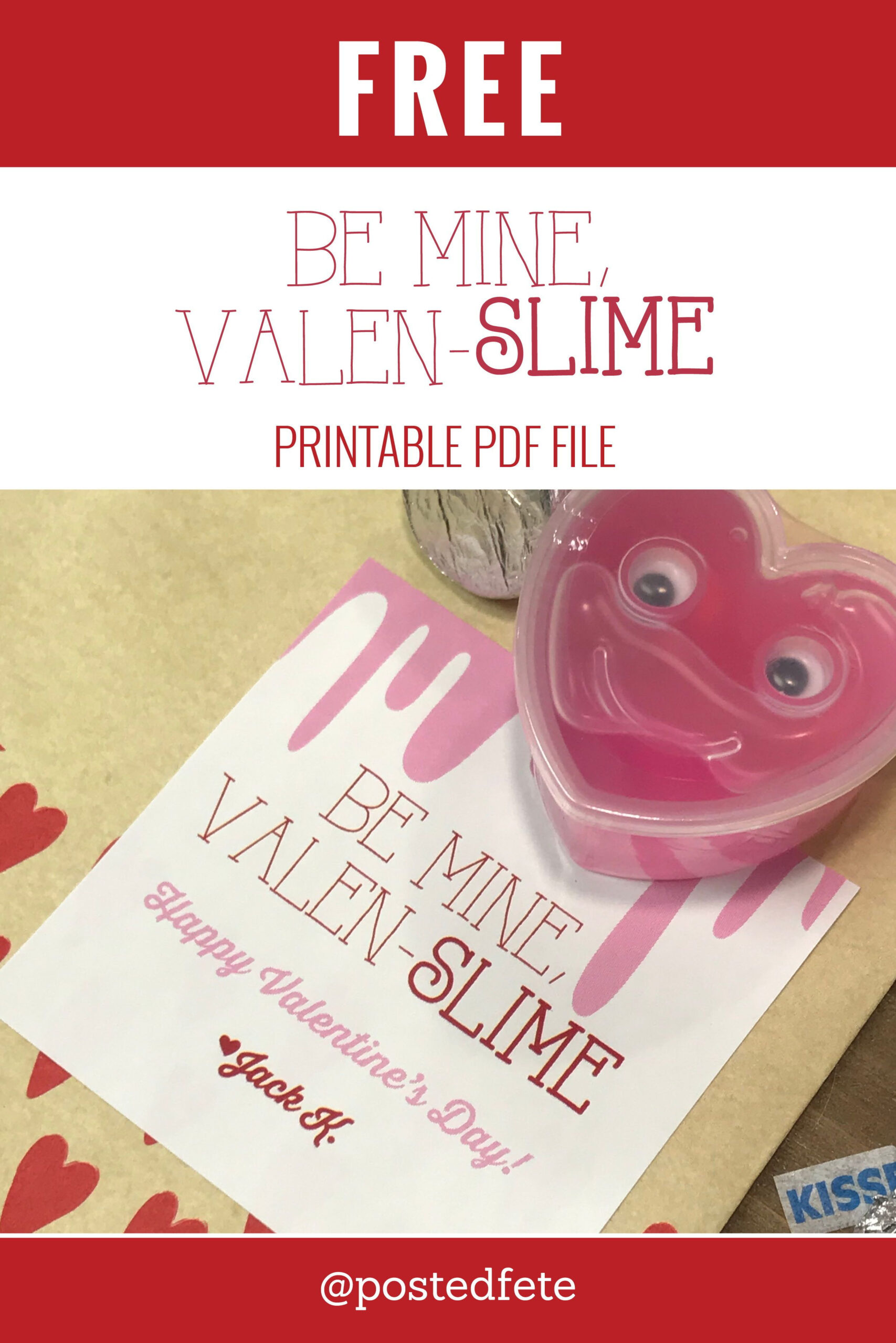 Free Printable Slime Valentines