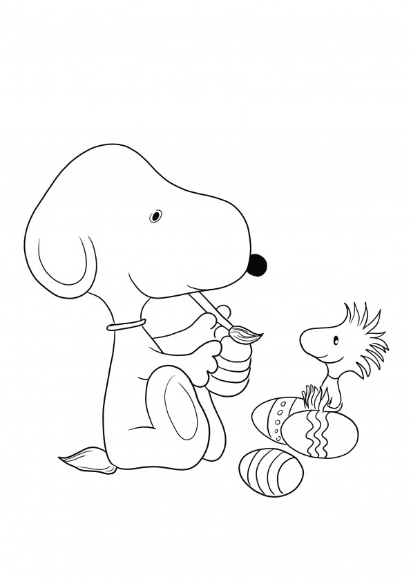 Free Printable Snoopy Valentine Coloring Pages