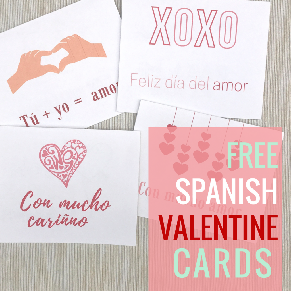 Printable Spanish Valentine's Day Cards
