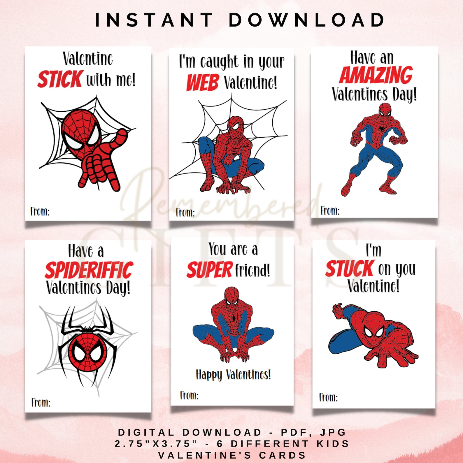Free Printable Spiderman Valentines Cards
