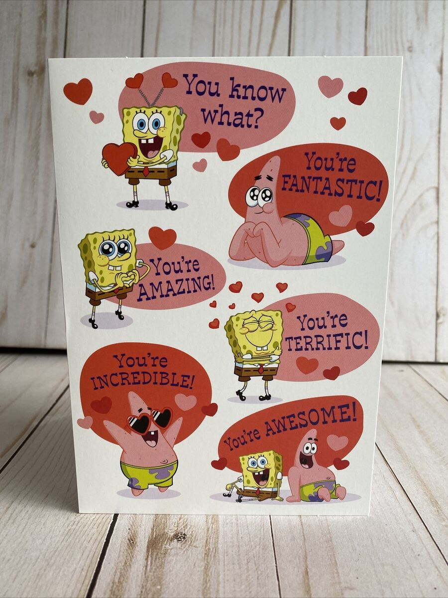 Spongebob Valentines Day Cards Printable