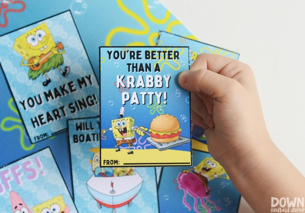 Spongebob Valentines Day Cards Printable