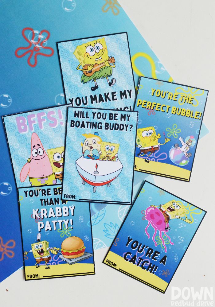 Spongebob Valentines Day Cards Printable