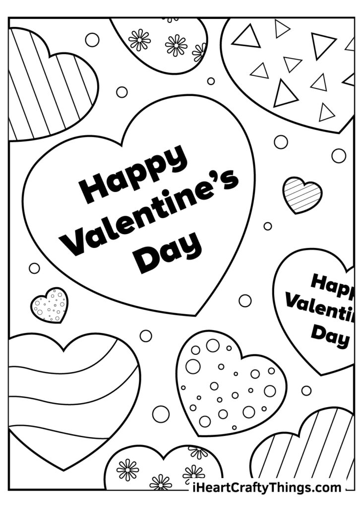 Valentines Printable Coloring Sheets