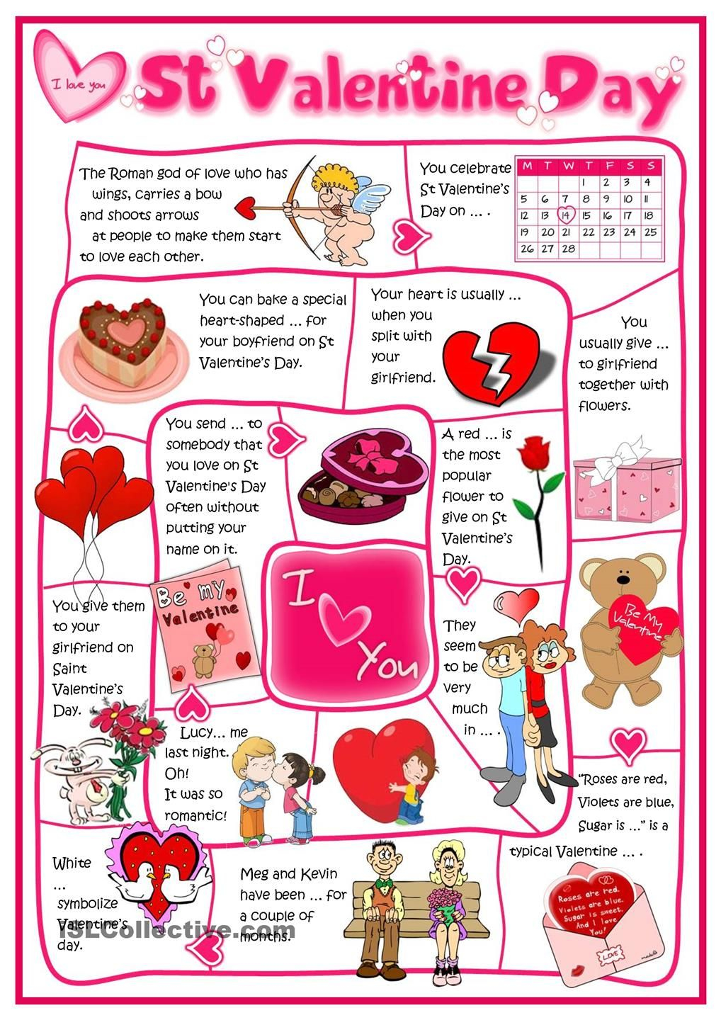 Valentine's Day Board Game Printable