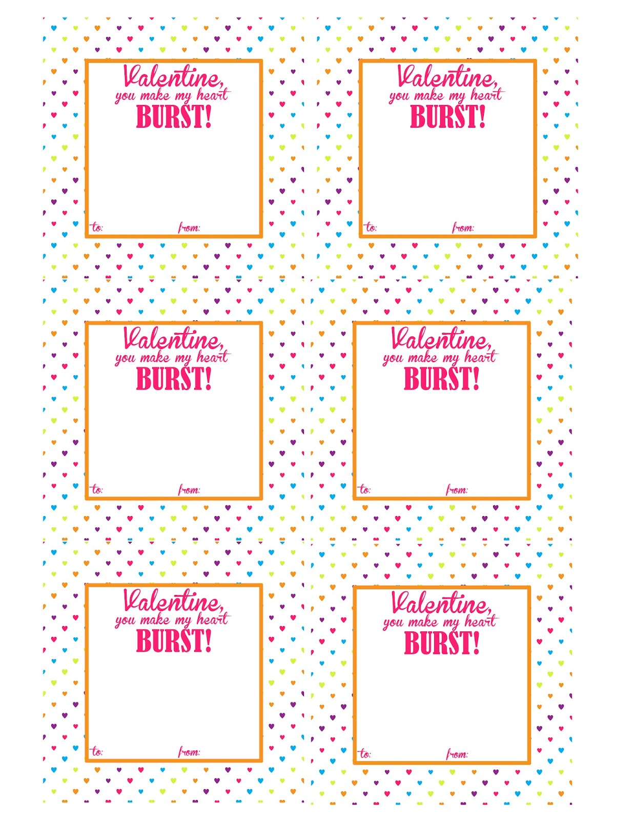 Free Starburst Valentine Printable