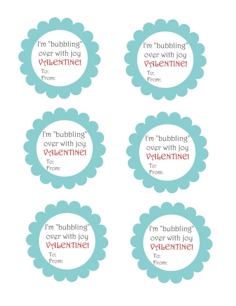 Free Bubble Valentine Printables
