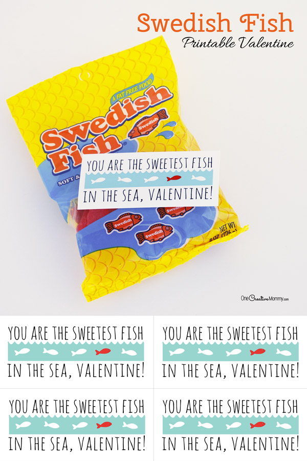 Swedish Fish Valentine Printable