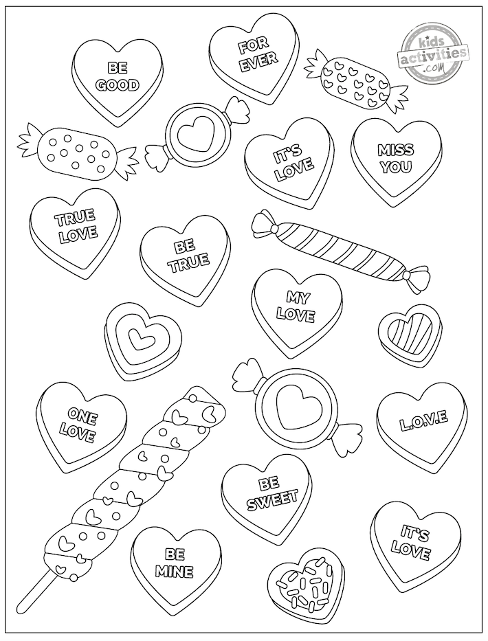 Printable Valentine Candy Hearts