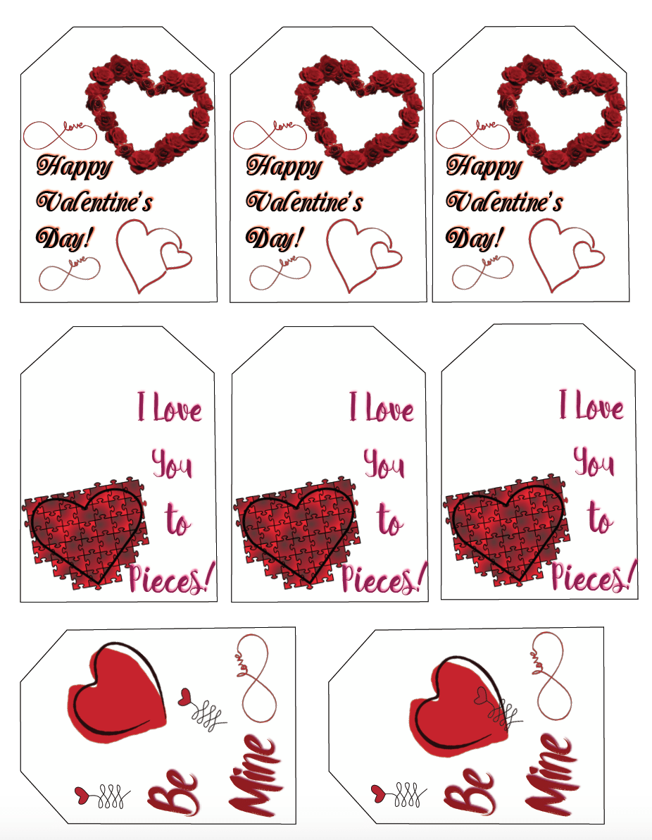Valentine Gift Tags Printable