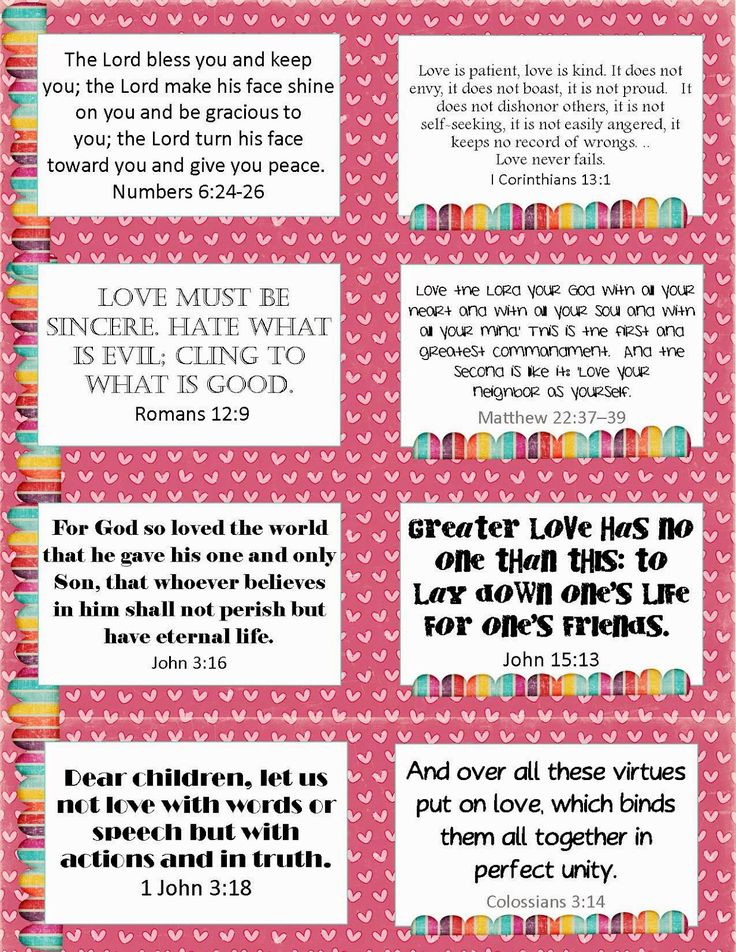Valentine Bible Verses Printable
