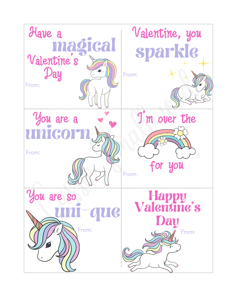 Free Printable Valentine Exchange Cards