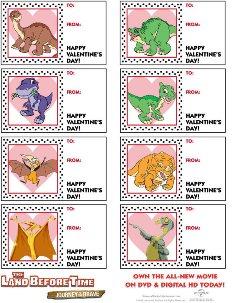 Dinosaur Valentine Free Printable