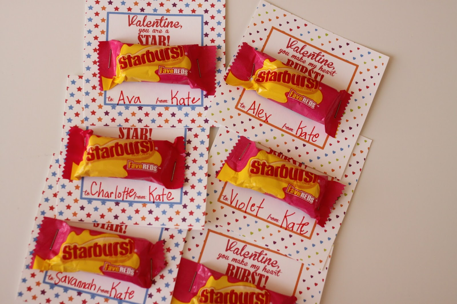 Free Starburst Valentine Printable
